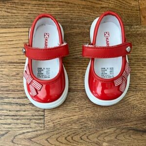 Cute red dress up shoes